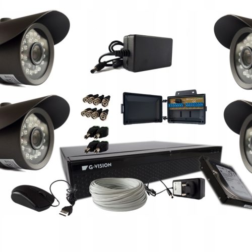 ZESTAW MONITORINGU 4 KAMERY 2MPx FULL HD 1080p