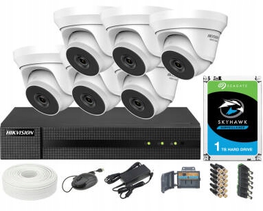 Zestaw monitoringu 4Mpx, IR40m, – Hikvision