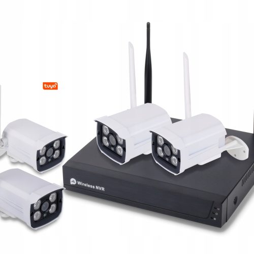 ZESTAW 4 KAMER WIFI NAGRYWARKA APLIKACJA TUYA