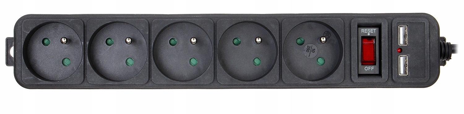 LISTWA ZASILAJĄCA AK-SP-05U (5 GNIAZD + 2 USB) AKY - obrazek 9
