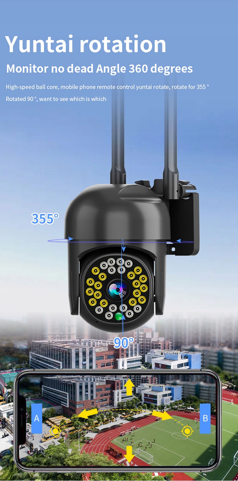 KAMERA OBROTOWA ZEWNĘTRZNA IP WIFI FULL HD TUYA - obrazek 8
