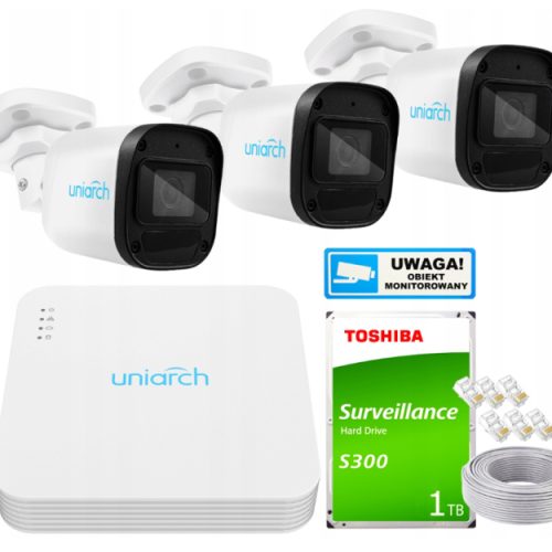 Zestaw Monitoringu IP 2Mpx 3 Kamery IPC-B122-APF28