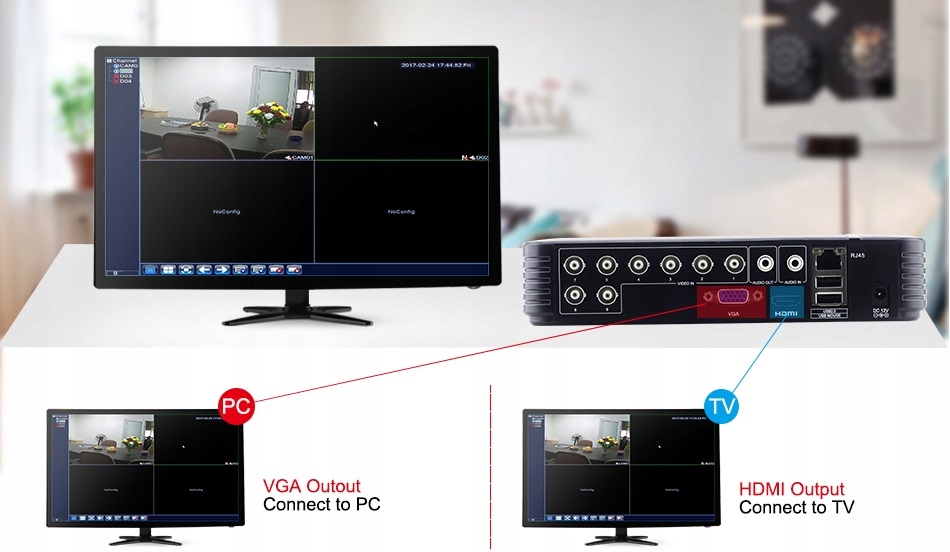 ZESTAW 4 KAMER DO MONITORINGU SUPER HD 5MPX - obrazek 5