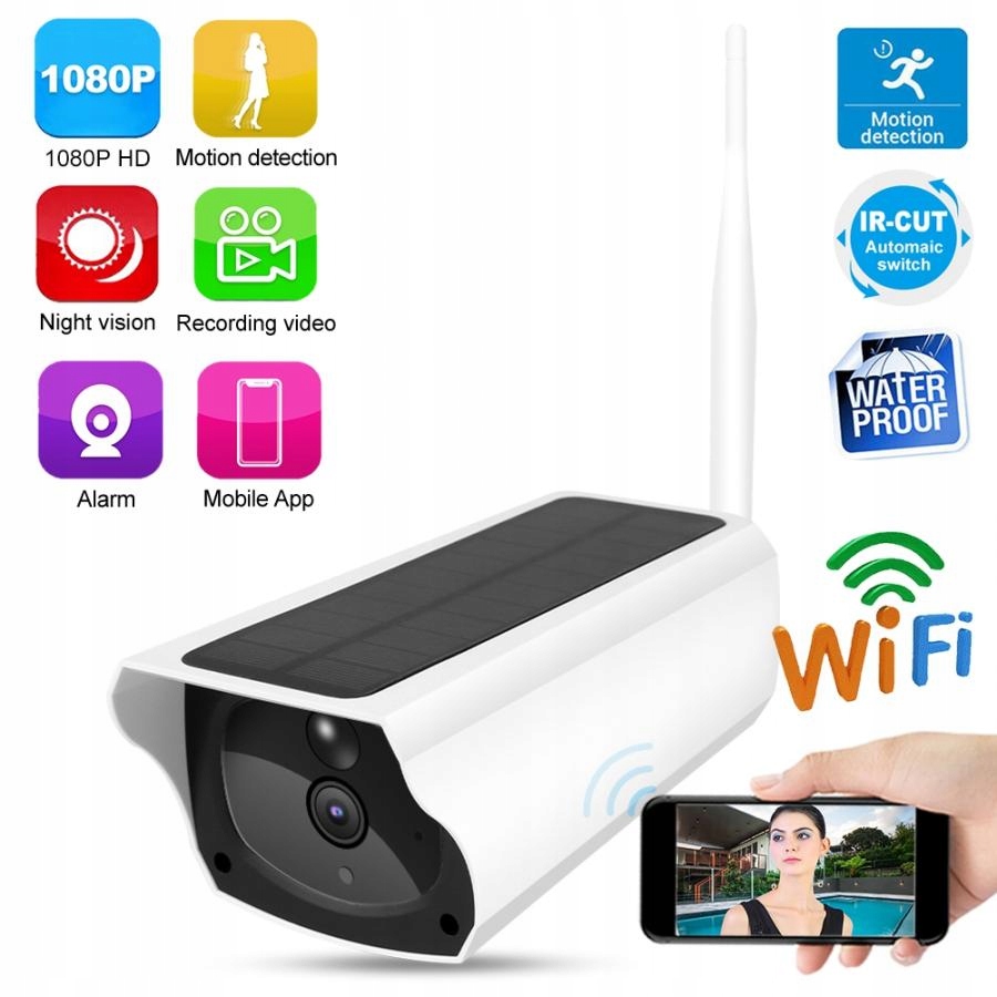 Zewnętrzna Kamera Solarna WIFI FULL HD APP TUYA_`_`!_!` - obrazek 3