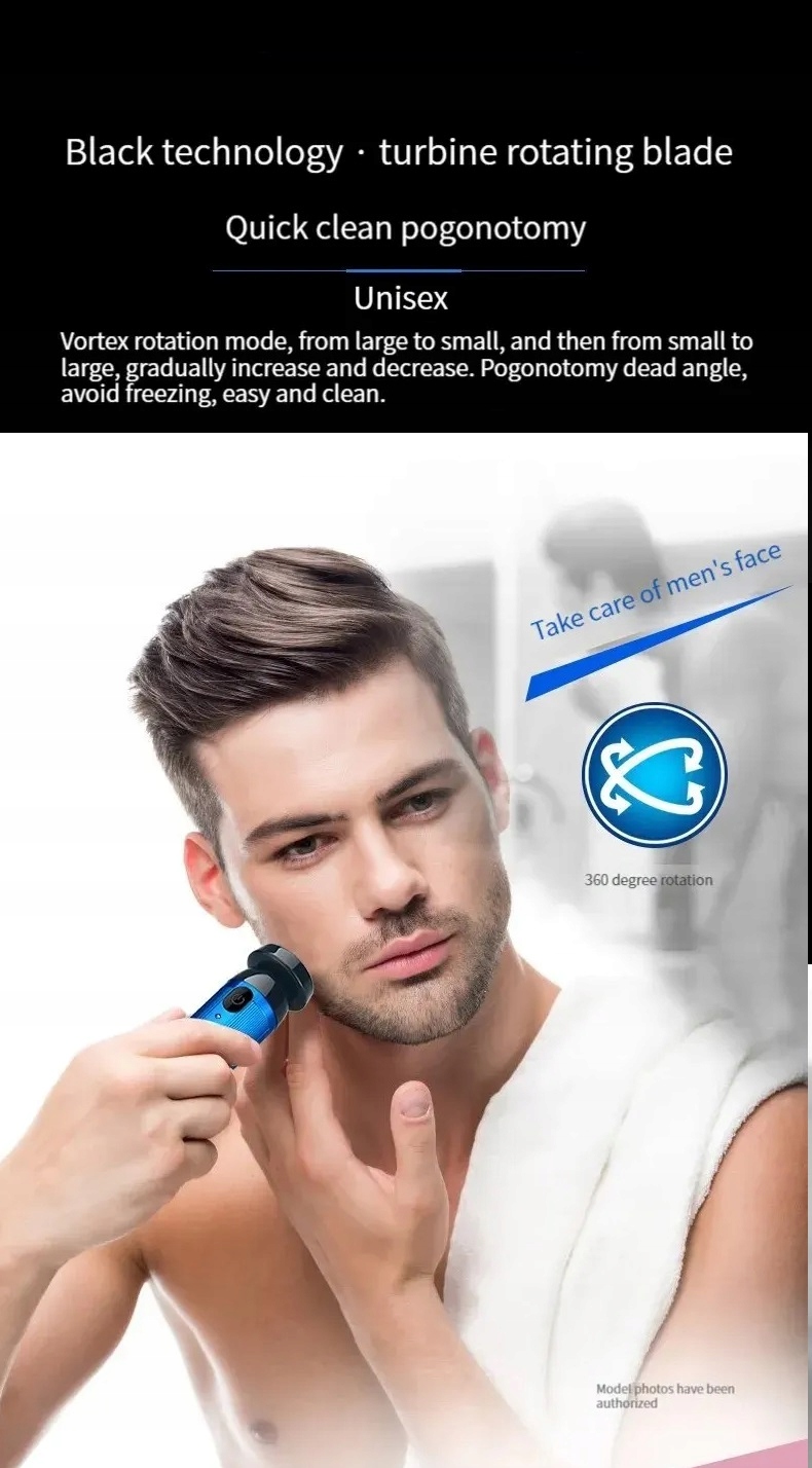 Mini golarka elektryczna USB akumulatorowy gentleman - obrazek 2