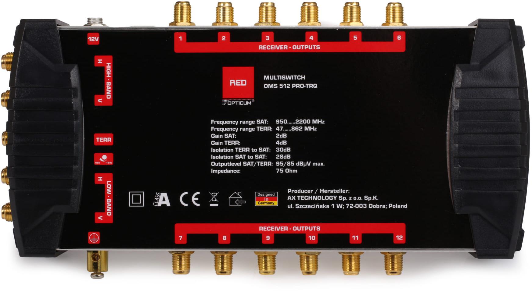 Multiswitch Opticum OMS 5/12 PRO-TRQ (Platinium Line) - obrazek 7