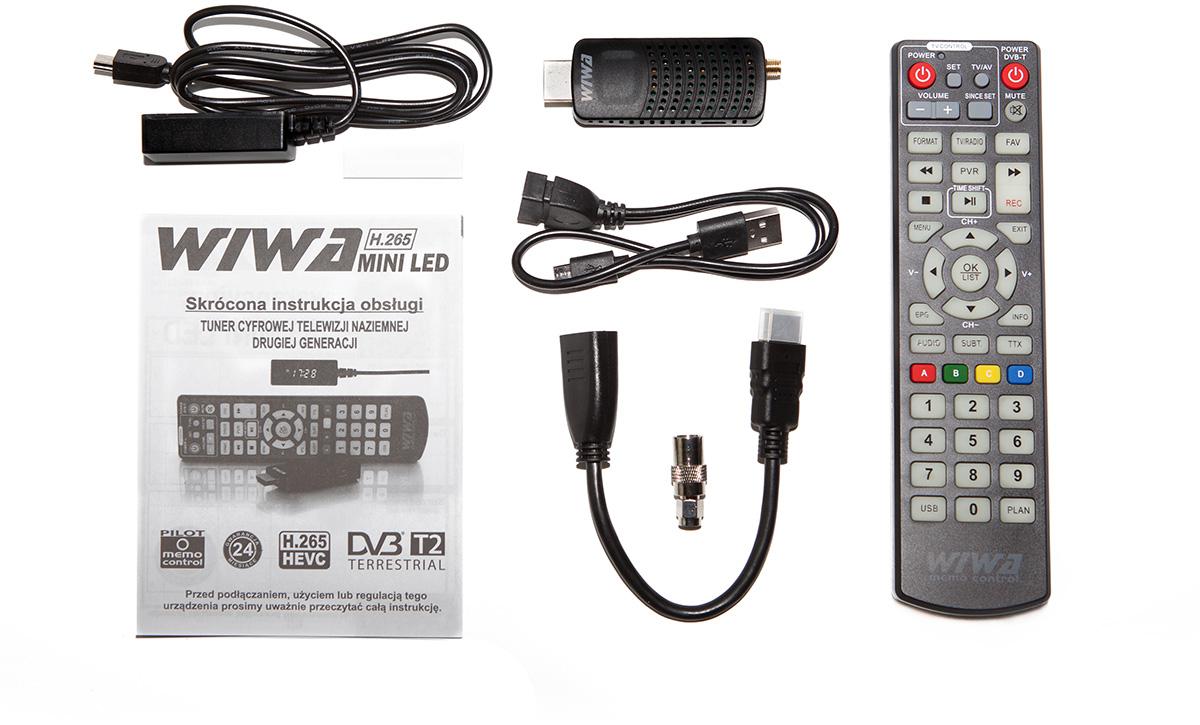 Tuner DVB-T/T2 WIWA H.265 MINI LED - obrazek 7