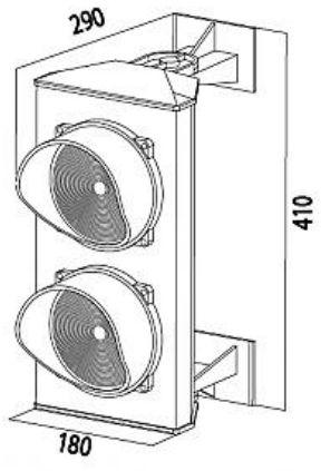 Semafor CAME PSSRV2 (2-komorowy: czerwone-zielone) 230V LED (001PSSRV2) - obrazek 7
