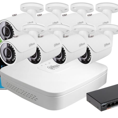 ZESTAW MONITORINGU IP DAHUA 1TB 8 KAMER TUBY 4MPX