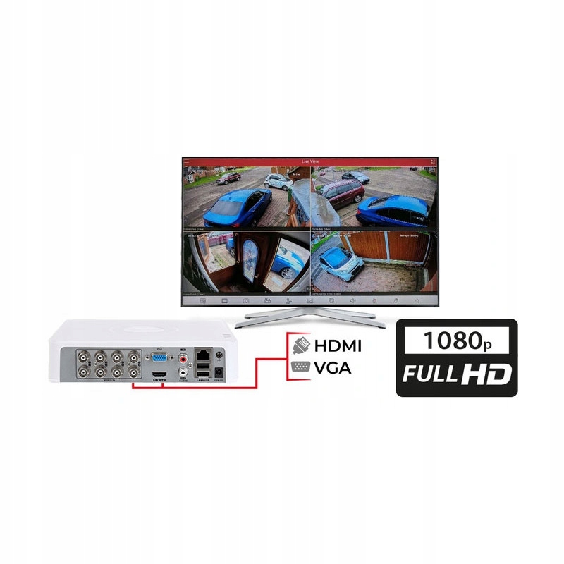 Rejestrator GISE do 8 kamer analogowych GS-M1008NH - obrazek 2