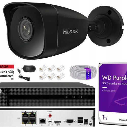 Zestaw do monitoringu Hikvision IPCAM-B5 BLACK HiL...