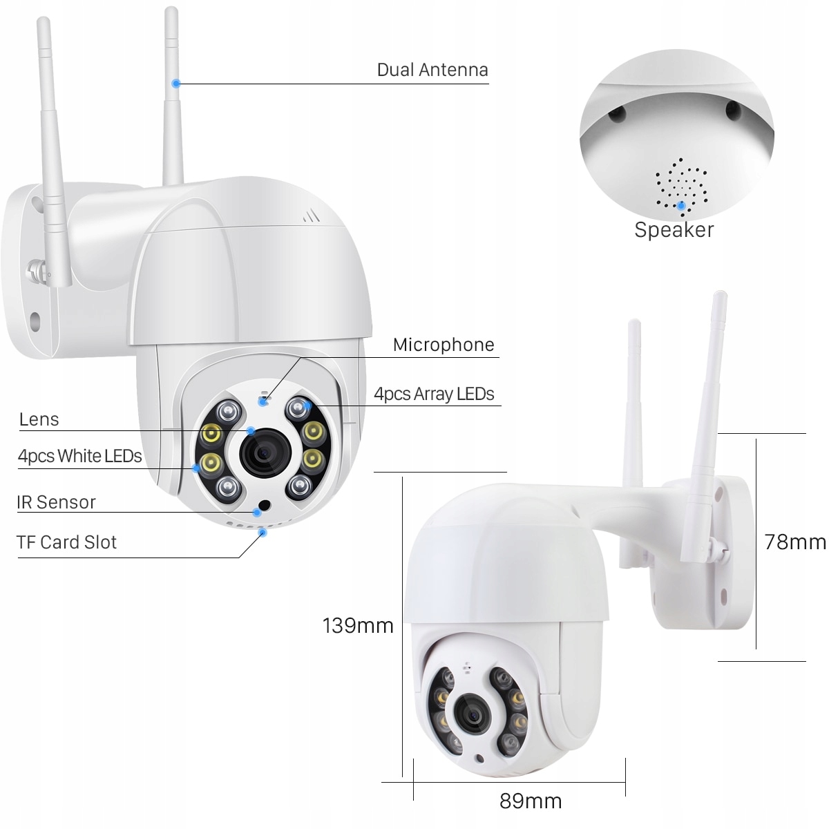 KAMERA WIFI OBROTOWA 5MPX PoE pod rejestrator IP_!` - obrazek 11