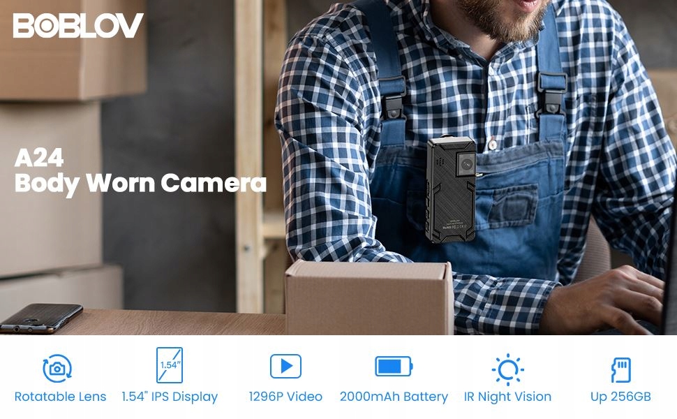 KAMERA KOMORNICZA OSOBISTA BODY CAM 40MPX - obrazek 7