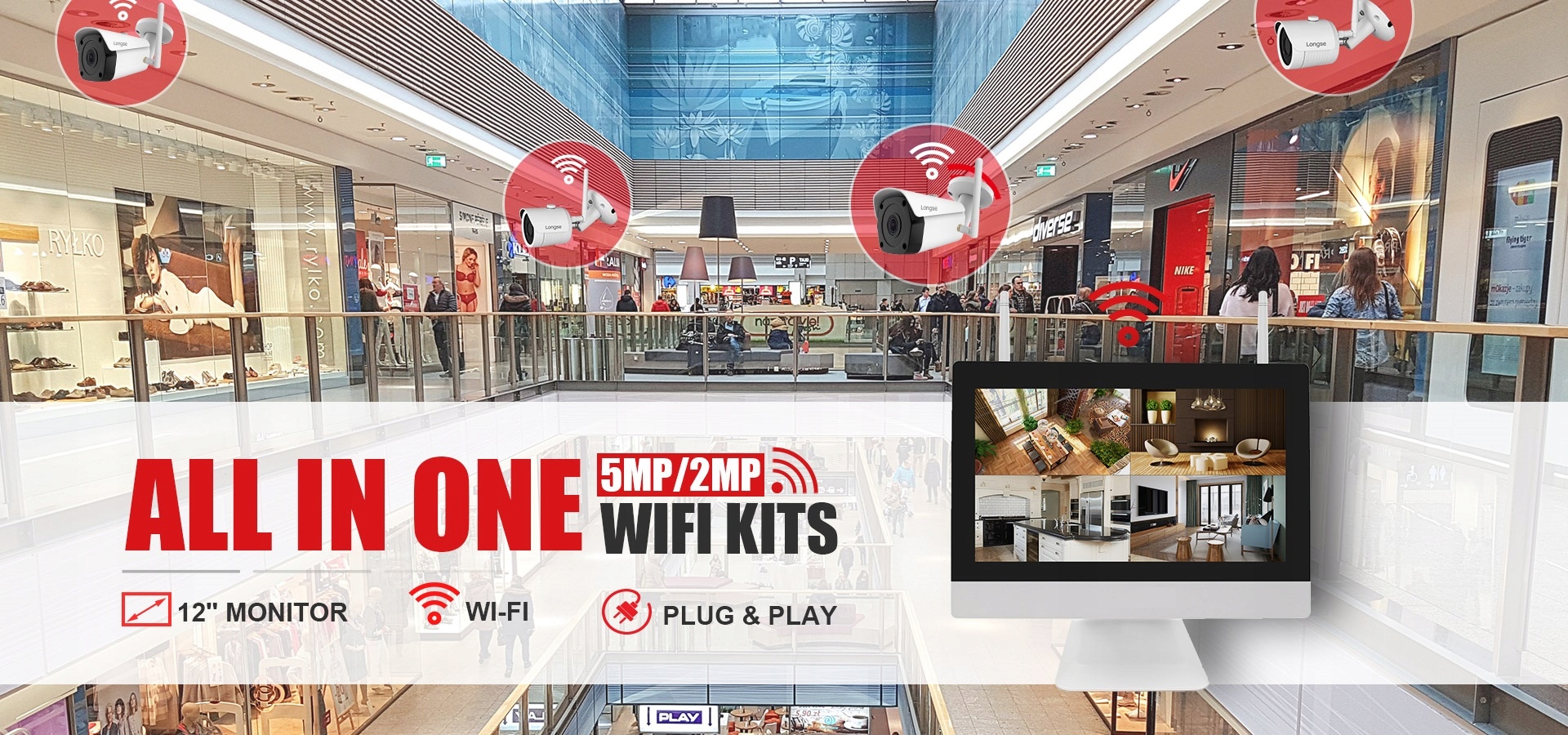 Zestaw do monitoringu wifi 4 kamery zewnętrzne - obrazek 6