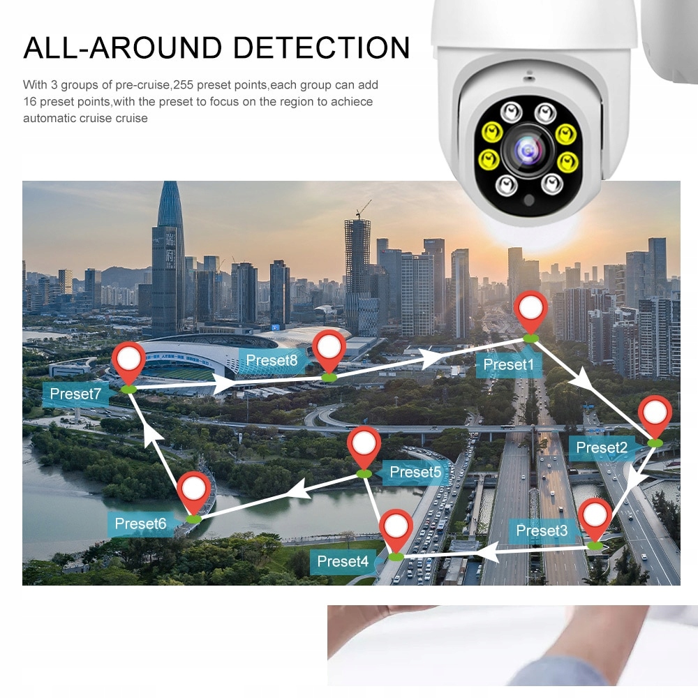 8MPX 4K KAMERA OBROTOWA WIFI PTZ Auto Tracking - obrazek 8