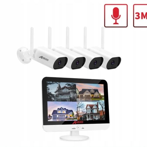 Zestaw monitoringu WiFi Z MONITOREM Nagrywającym