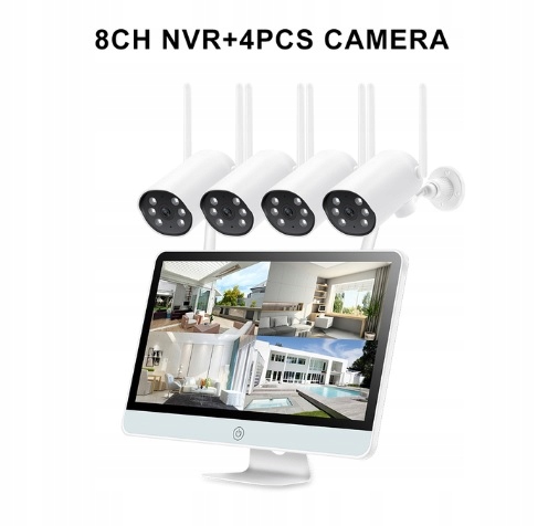 ZESTAW MONITORINGU WiFi Z MONITOREM LCD NVR 3MPX