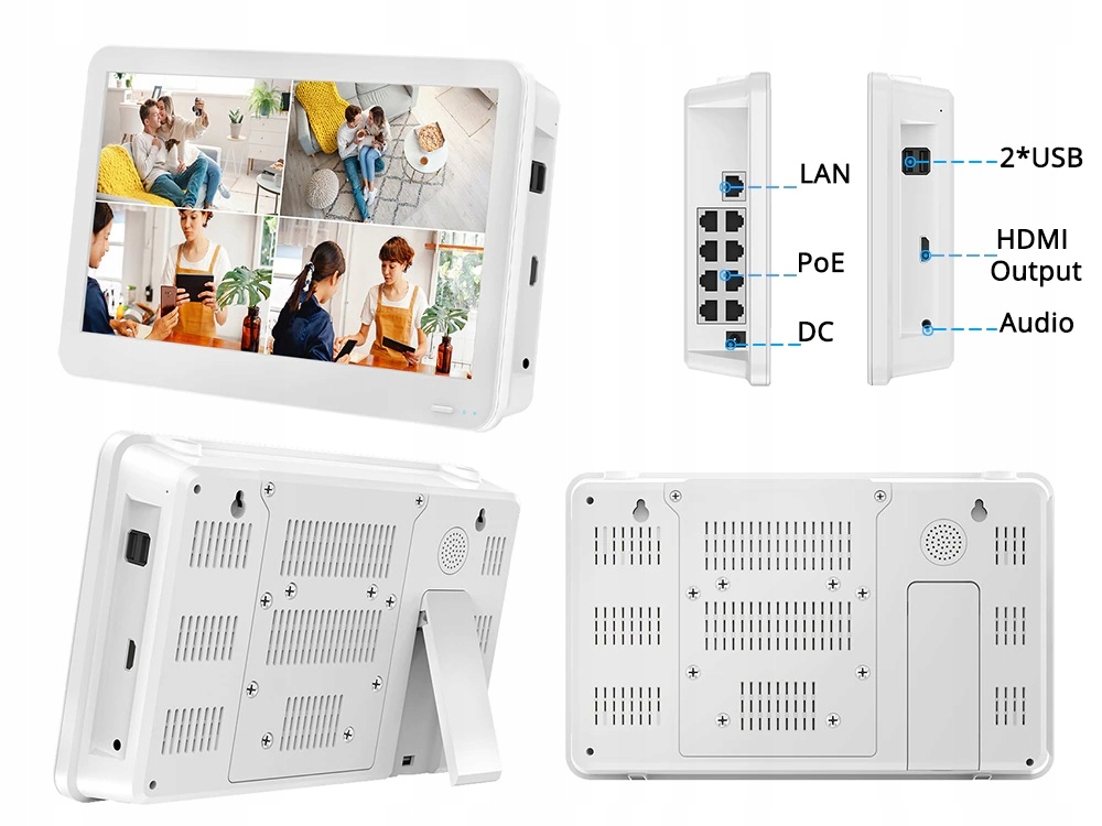 REJESTRATOR IP NVR POE W MONITORZE LCD 4K 8MPX - obrazek 2