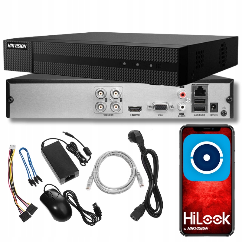 Rejestrator Hikvision DVR-4CH-5MP 4 kamerowy do 8mpx