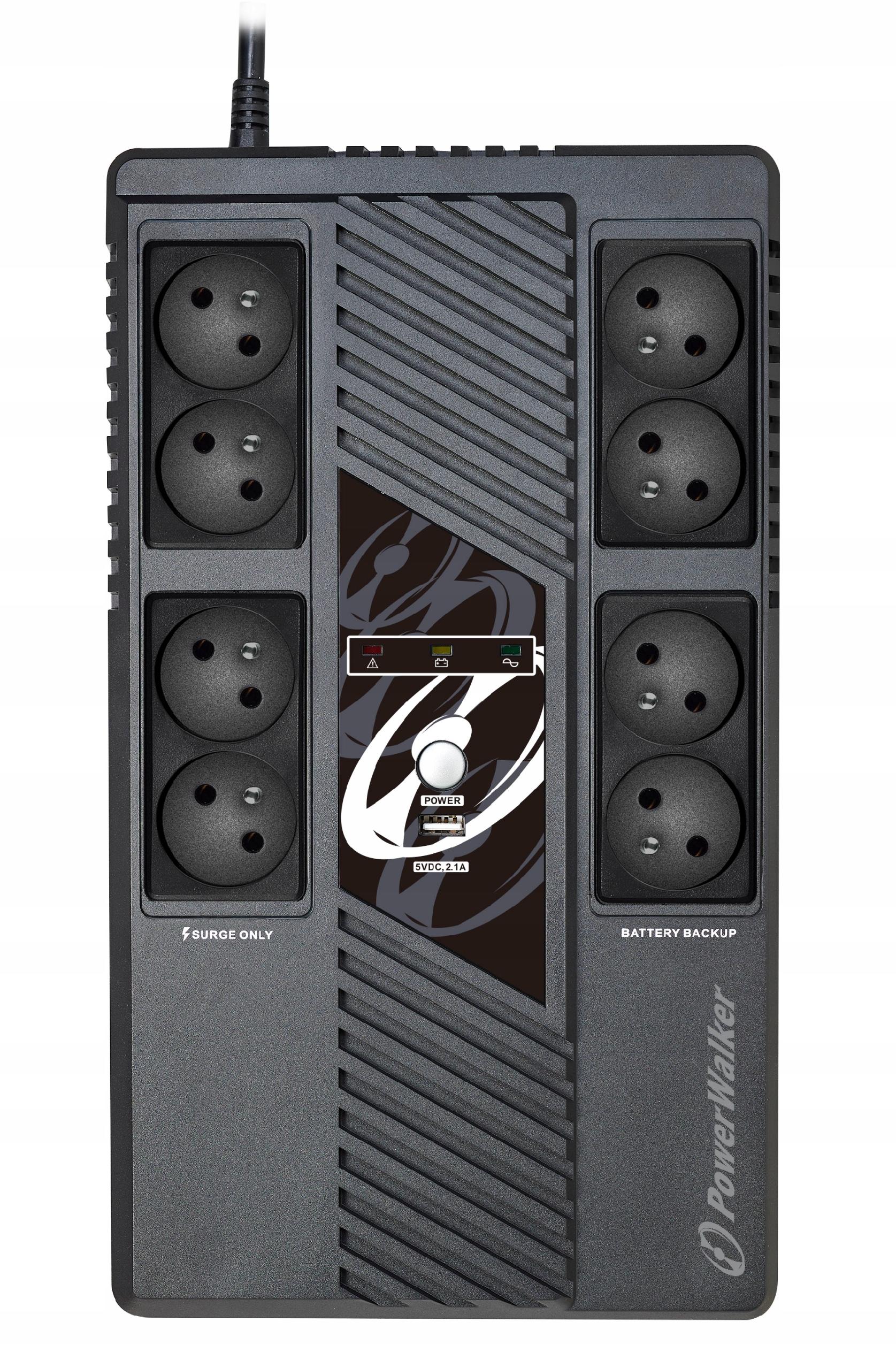 UPS ZASILACZ AWARYJNY PowerWalker VI 800 MS FR - obrazek 6