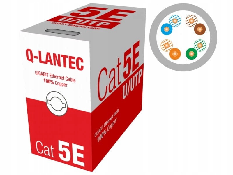 KIU5PVC305Q Kabel UTP kat.5e PVC 4PR 305m Q-LANTEC - obrazek 2