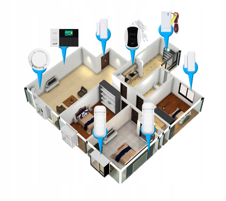 Bezprzewodowy alarm gsm + WiFi PG107 +Syrena 120dB - obrazek 10