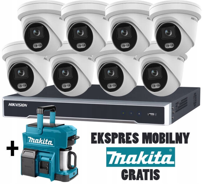Zestaw monitoringu 8x ColorVu + NVR - Hikvision