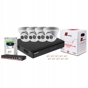 ZESTAW KAMER IP HIKIVISION Z REJESTRATOREM