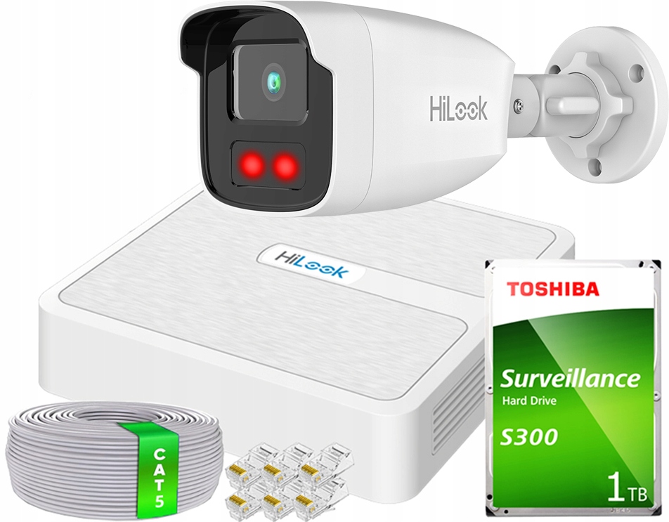 Zestaw do monitoringu Hilook by Hikvision IPCAM-B2-50IR + NVR-4CH-H/4P