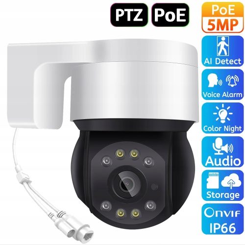 ZESTAW KAMER 5MPX POE Z MONIOREM I NAGRYWARKĄ 4W1