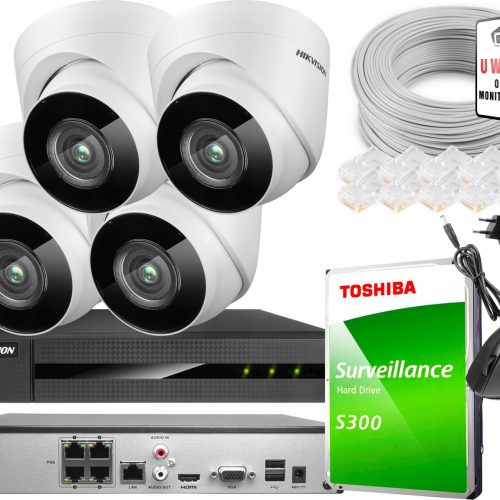 Zestaw do monitoringu Hikvision NVR-8CH-POE+IPCAM-...
