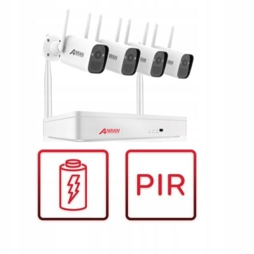 zestaw kamer wifi na baterie 3mpx + nagrywarka