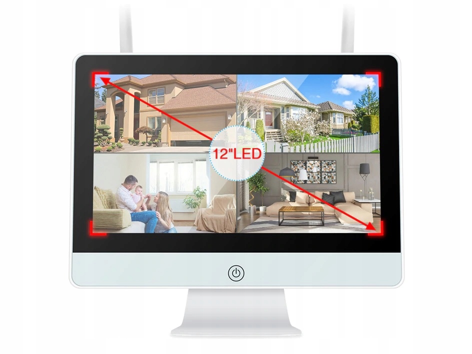 MONITORING BEZPRZEWODOWY WIFI 2MPX LCD i NVR 2w1 - obrazek 4