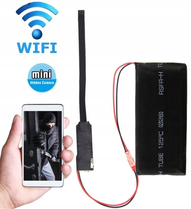 Ukryta MINI kamera szpiegowska HD WiFi podgląd TEL - obrazek 9