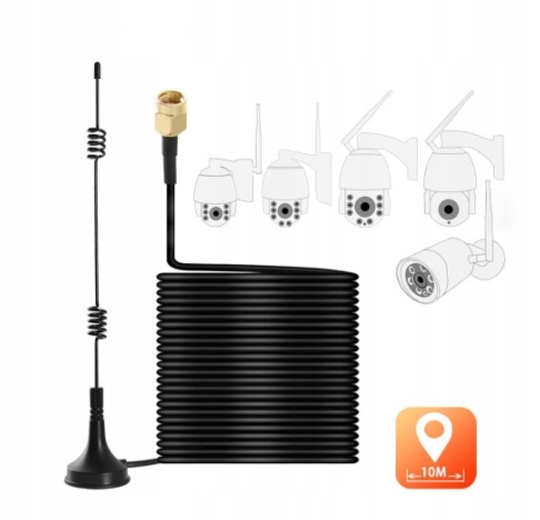 ANTENA 5DBI DO ZWIĘKSZENIA ZASIĘGU KAMER WIFI