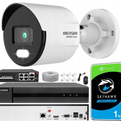 Zestaw do monitoringu Hikvision CCTV-KIT-ColorVu-2...