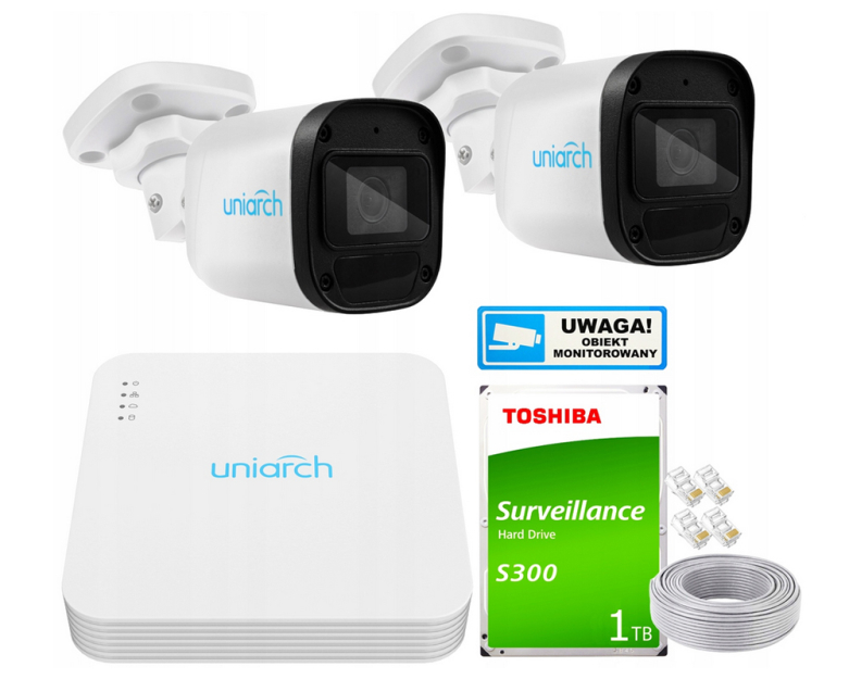 Zestaw Monitoringu IP UNIARCH 2Mpx