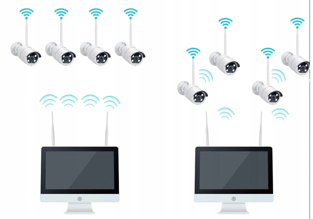 KAMERY WIFI 4 SZTUKI 3MPX FULL HD NAGRYWARKA W LCD - obrazek 15