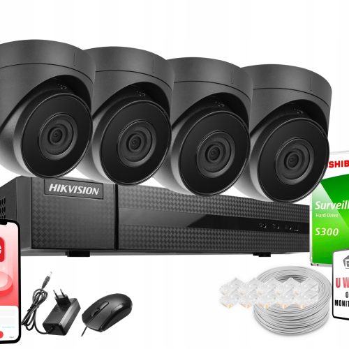 Zestaw do monitoringu Hikvision NVR-8CH-POE+IPCAM-...