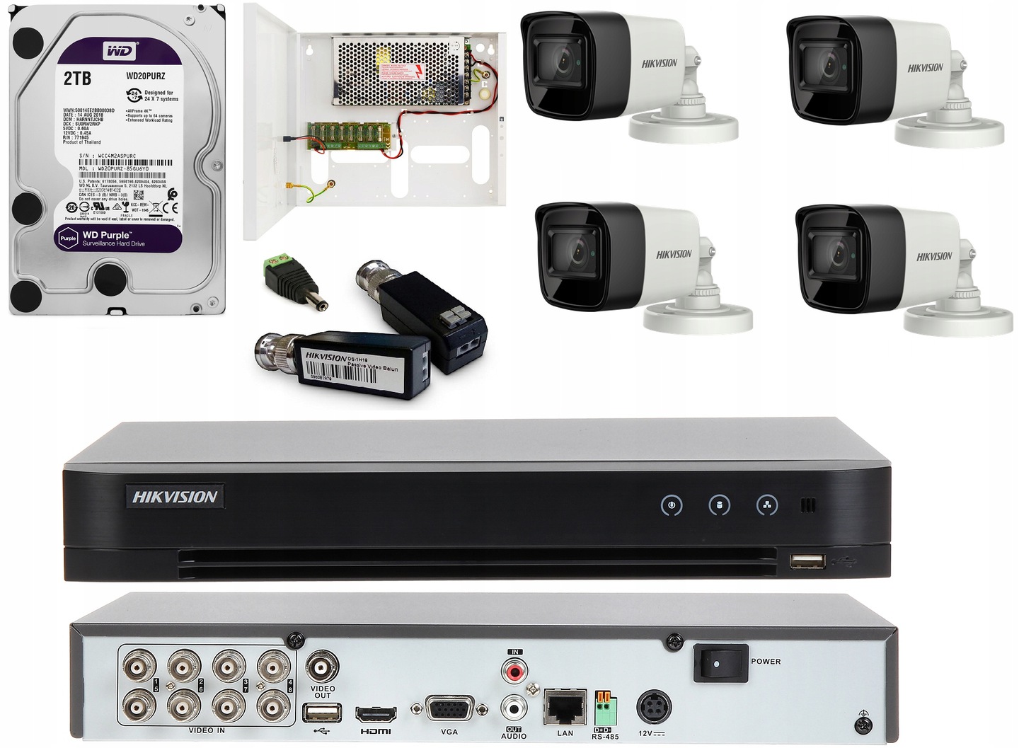 MONITORING HIKVISION COLORVU TURBO HD TVI 8mpx 2TB