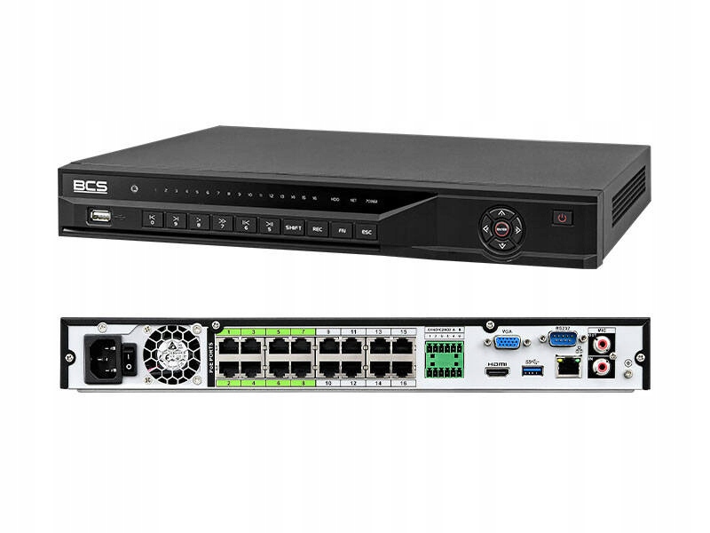 REJESTRATOR IP BCS-NVR1602-4K-P-AI 16 KANAŁÓW +16-