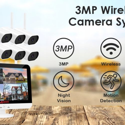 ZESTAW 4 KAMER WIFI Z MONITOREM LCD NVR 2W1