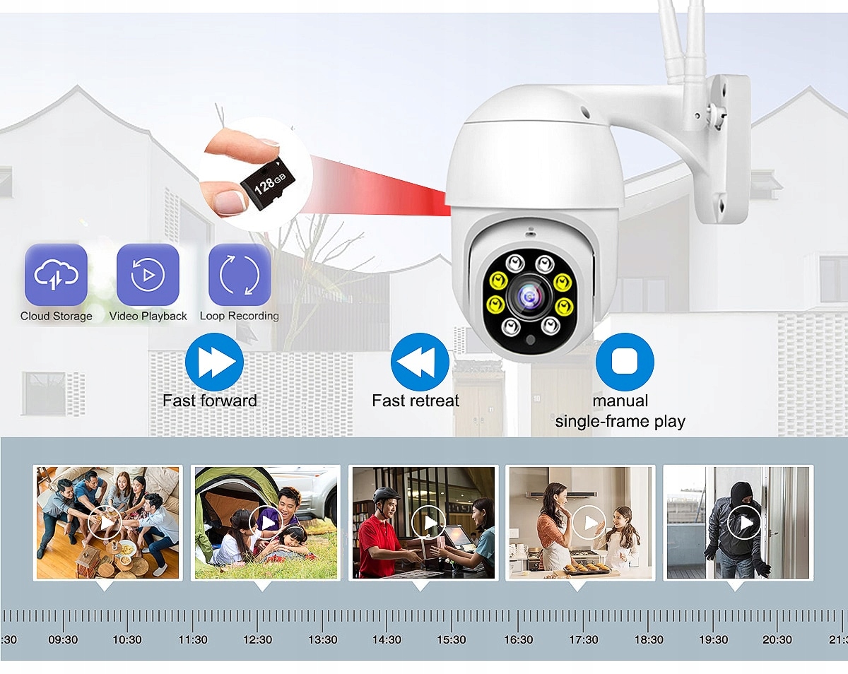 8MPX 4K KAMERA OBROTOWA WIFI PTZ Auto Tracking - obrazek 4