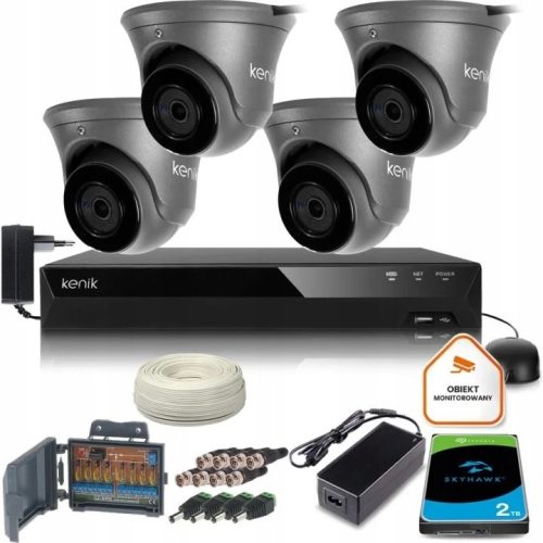 Zestaw do monitoringu dom firma kamera 4x KG-D30HD...