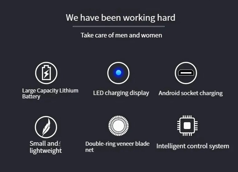 Mini golarka elektryczna USB akumulatorowy gentleman - obrazek 4