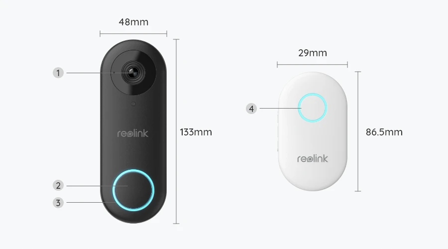 Wideo dzwonek do drzwi Reolink POE 2k+ 5Mpix Video Doorbell - obrazek 5