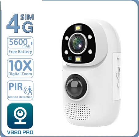 Kamera 4G na baterie, kartę sim na działkę budowę