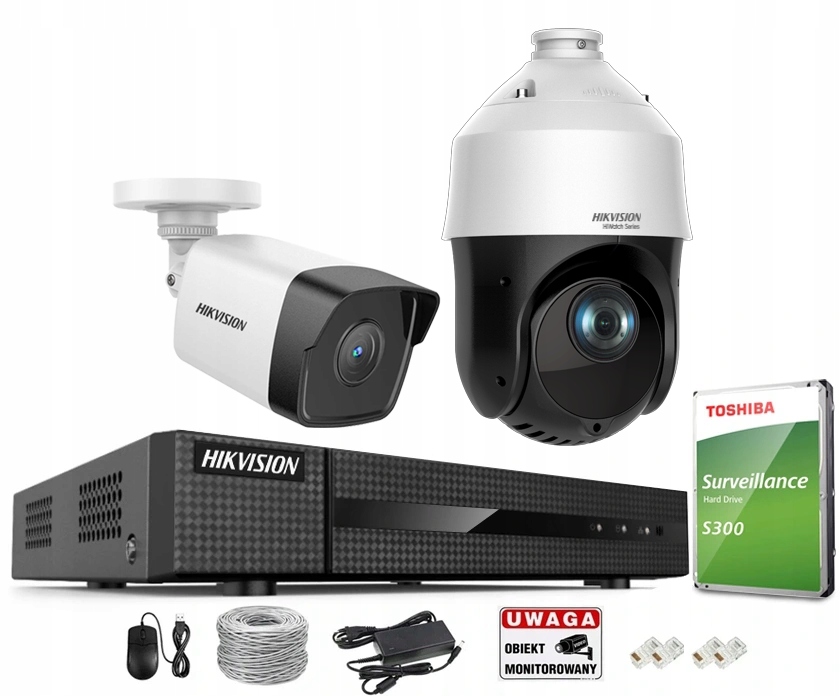 Zestaw do monitoringu Hikvision Hikvision-KIT-IPCAMB4/T4+PTZ
