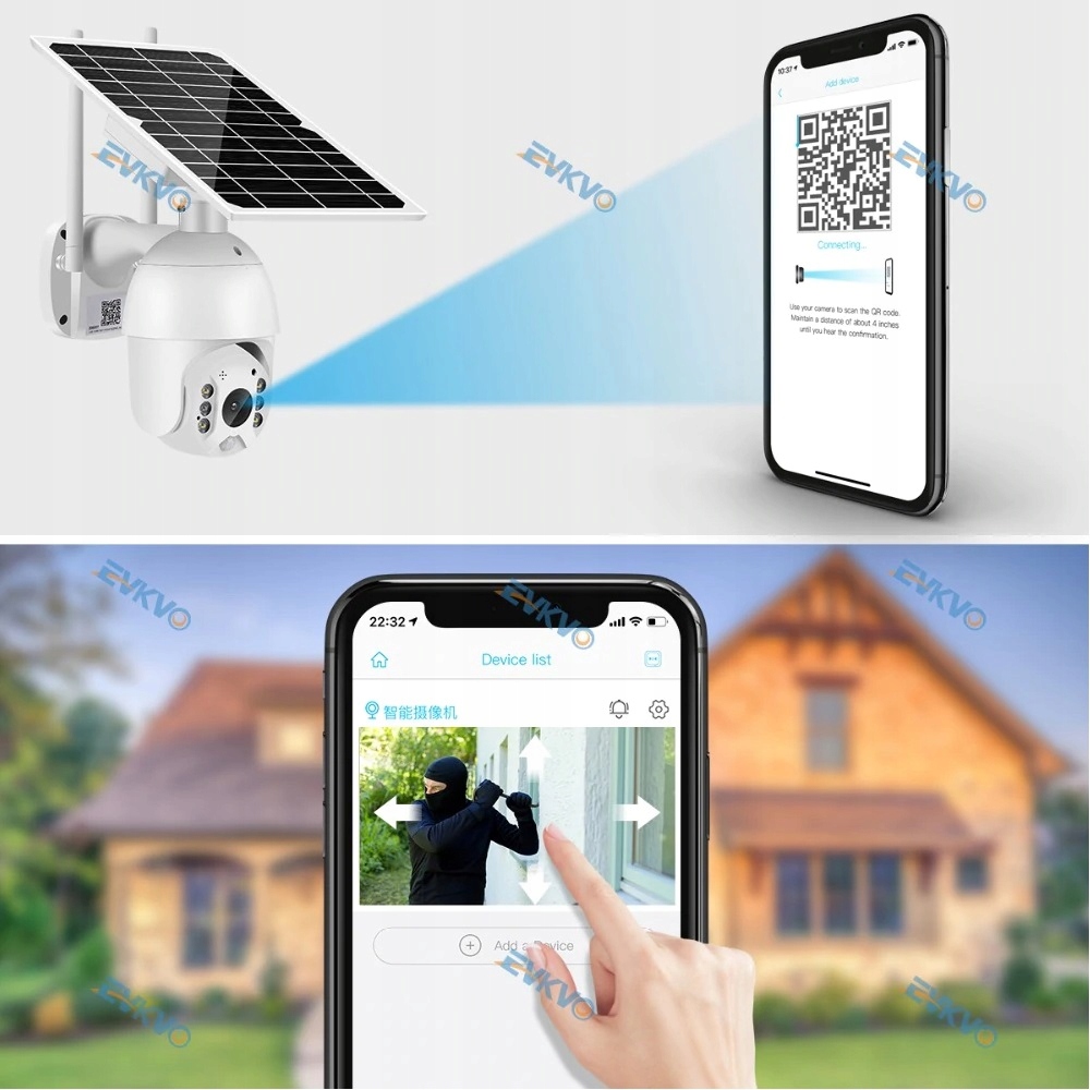 KAMERA OBROTOWA WIFI SOLARNA BUDOWA, DZIAŁKA ,DOM - obrazek 10
