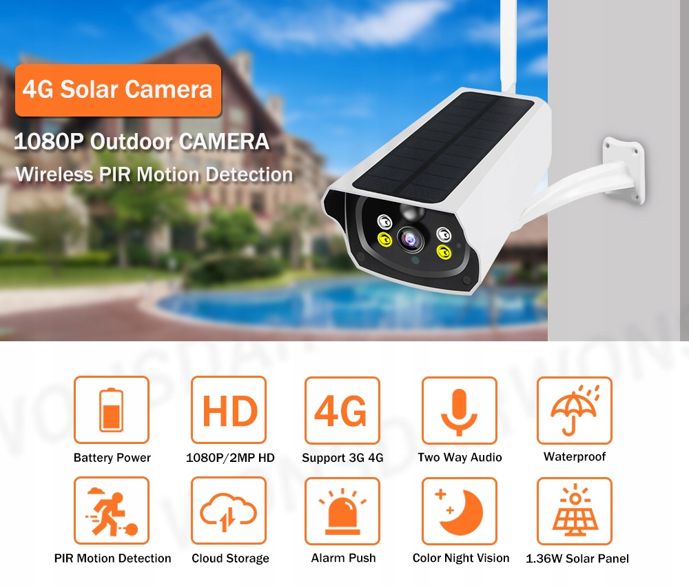 KAMERA SOLARNA GSM 3G 4G +PANEL SOLARNY+ karta SIM_`_`!_! - obrazek 8